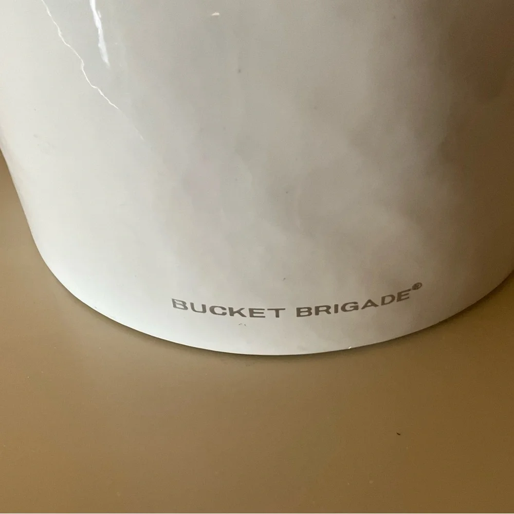Morgan Designs Bucket Brigade Tennis Themed White Ice Bucket Vintage Aesthetic